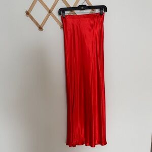H&M Vibrant Orange-Red Maxi Skirt